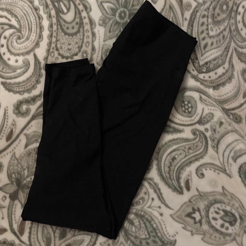 Nordstrom Black Cotton-Blend Leggings